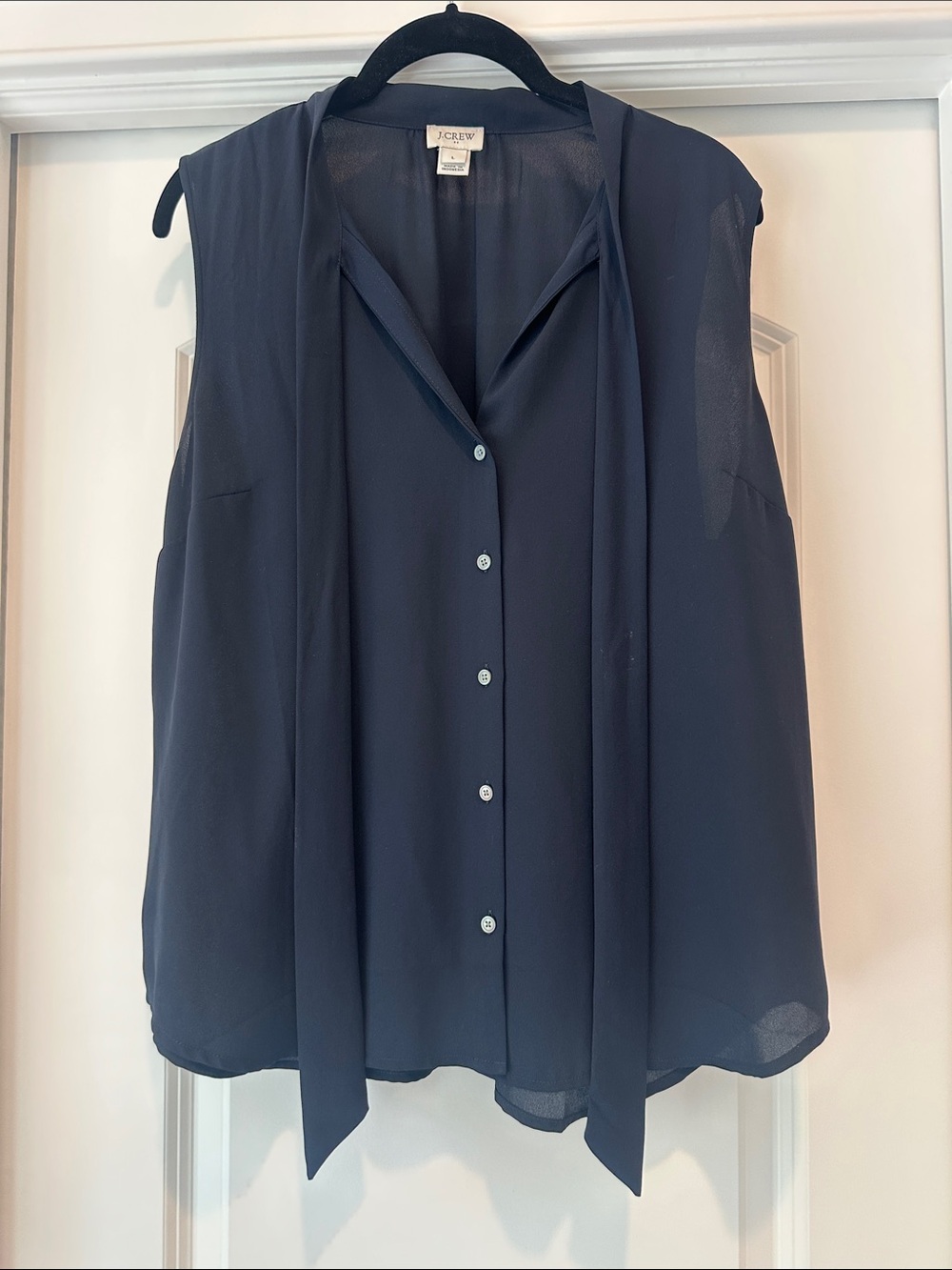 J. Crew Navy Sleeveless Blouse